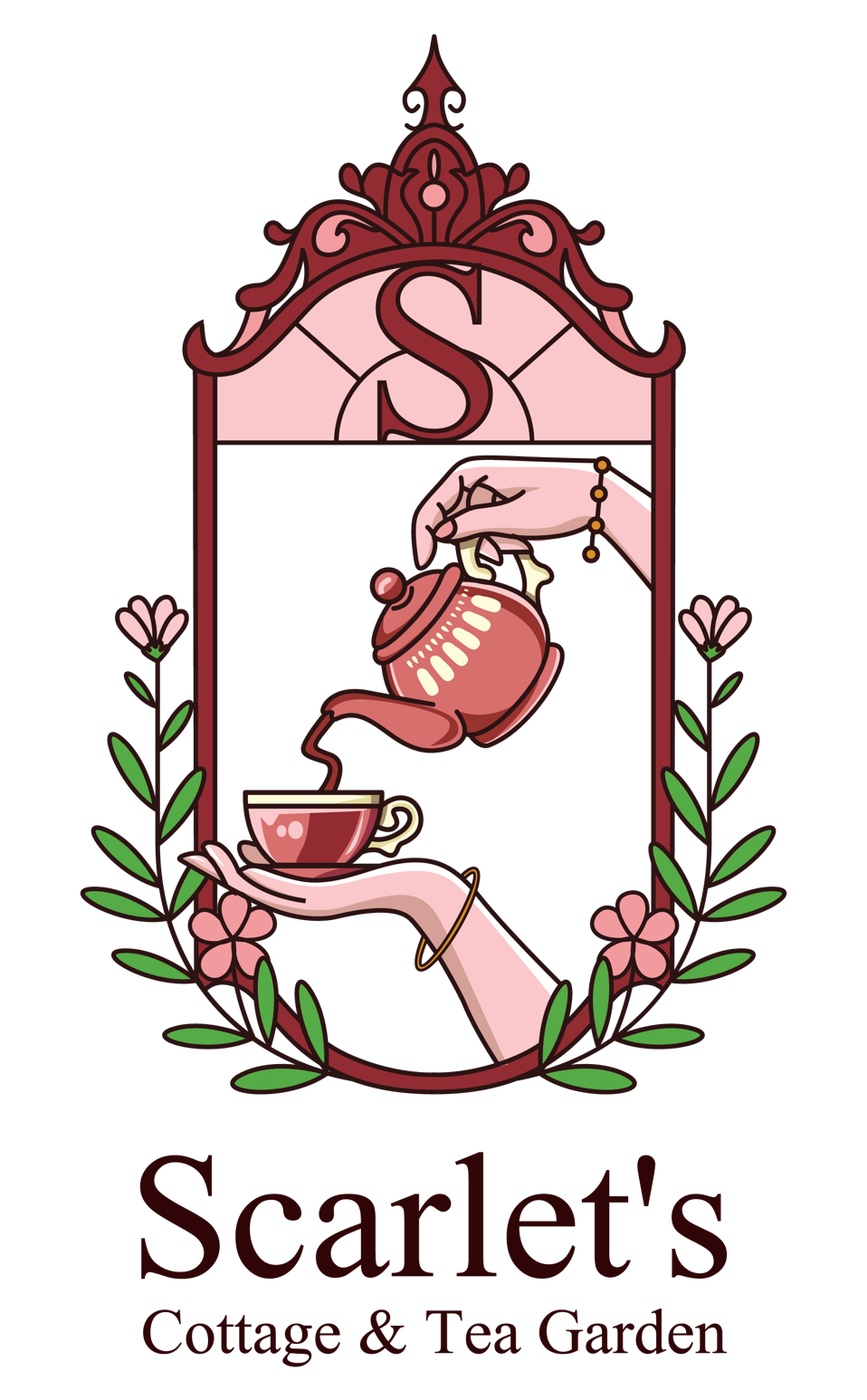 Scarlet's Cottage & Tea Garden — hand-poured high tea crest
